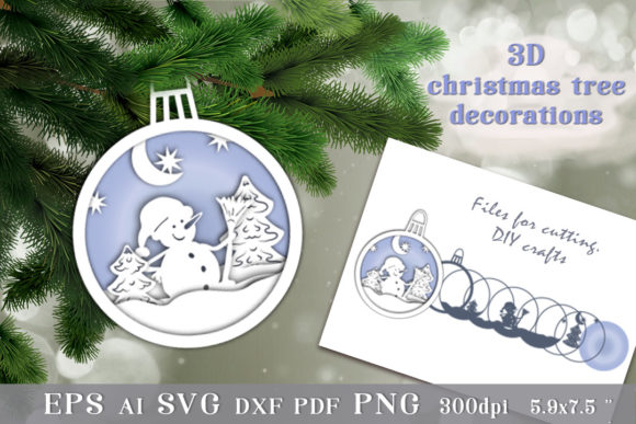 3D SVG Christmas Tree for Local Brand Packaging