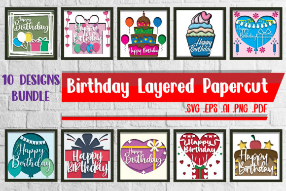 3D SVG Shapes: Layered Birthday Papercut Review