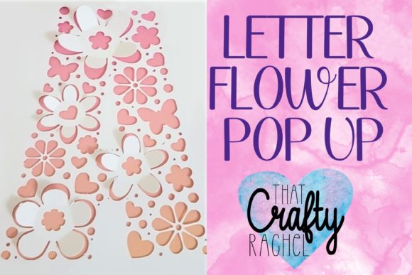 3D SVG Shapes Review: Letter A Pop Up Heart Template