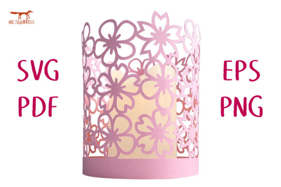 Cherry Blossom Spring Lantern 3D SVG Shapes