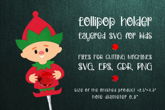 Christmas Elf Lollipop Holder 3D SVG Review