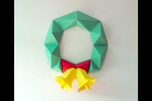 Christmas Wreath 3D SVG for Editorial Design