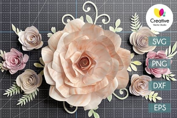Giant Rose Paper Flower Template: 3D SVG Review