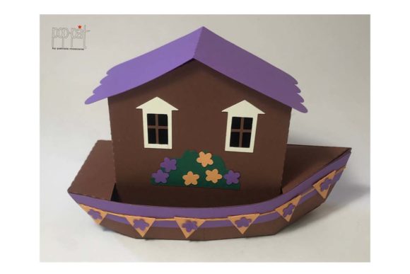 Houseboat 3D SVG: Shapes for Client Projects