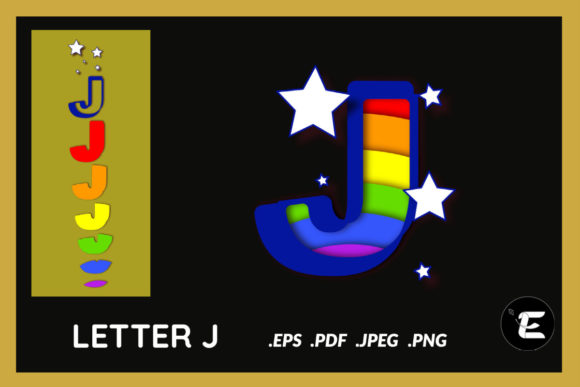 J 3D SVG for Shadow Boxes & Commercial Products