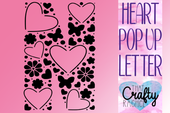 Letter N Pop Up Heart: 3D SVG Shapes for Editorial