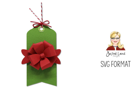 Package Bow Gift Tag: 3D SVG for Christmas Sales