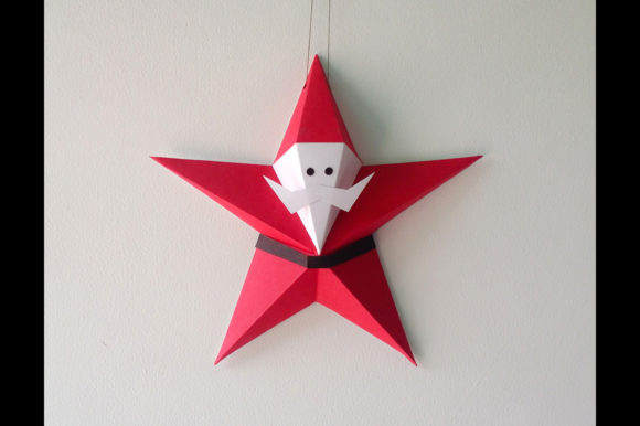Papercraft Star Santa: 3D SVG for Christmas Branding