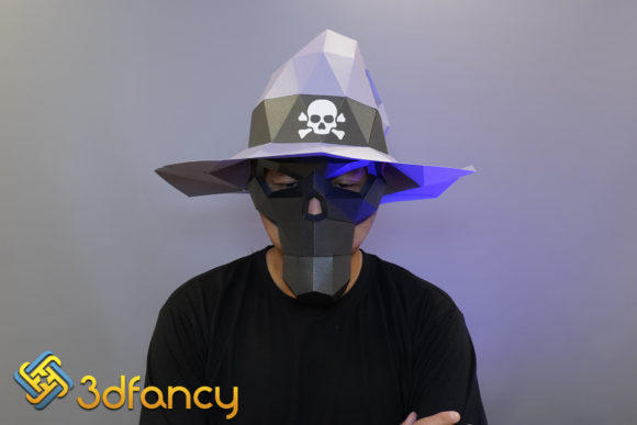 Papercraft Witch Hat Skull 3D SVG Shapes Review