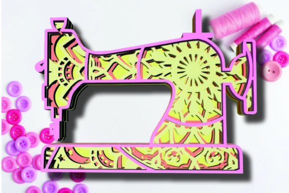 Sewing Machine 3D SVG: Shapes for Brand Visuals