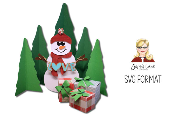 Snowman with Accessories: A 3D SVG for Christmas Branding