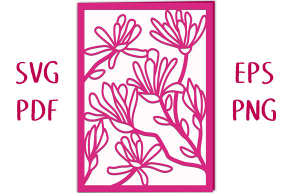 Star Magnolia Bough Card SVG Cut File: 3D Shapes Review