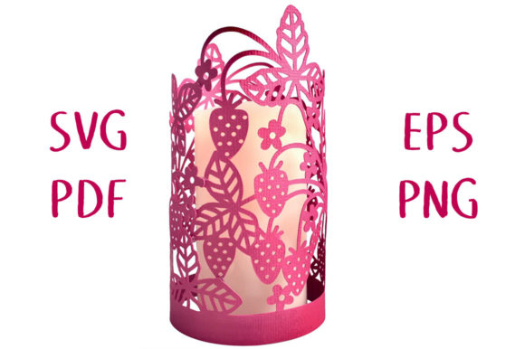 Strawberry Lantern 3D SVG: Shapes for Digital Sales